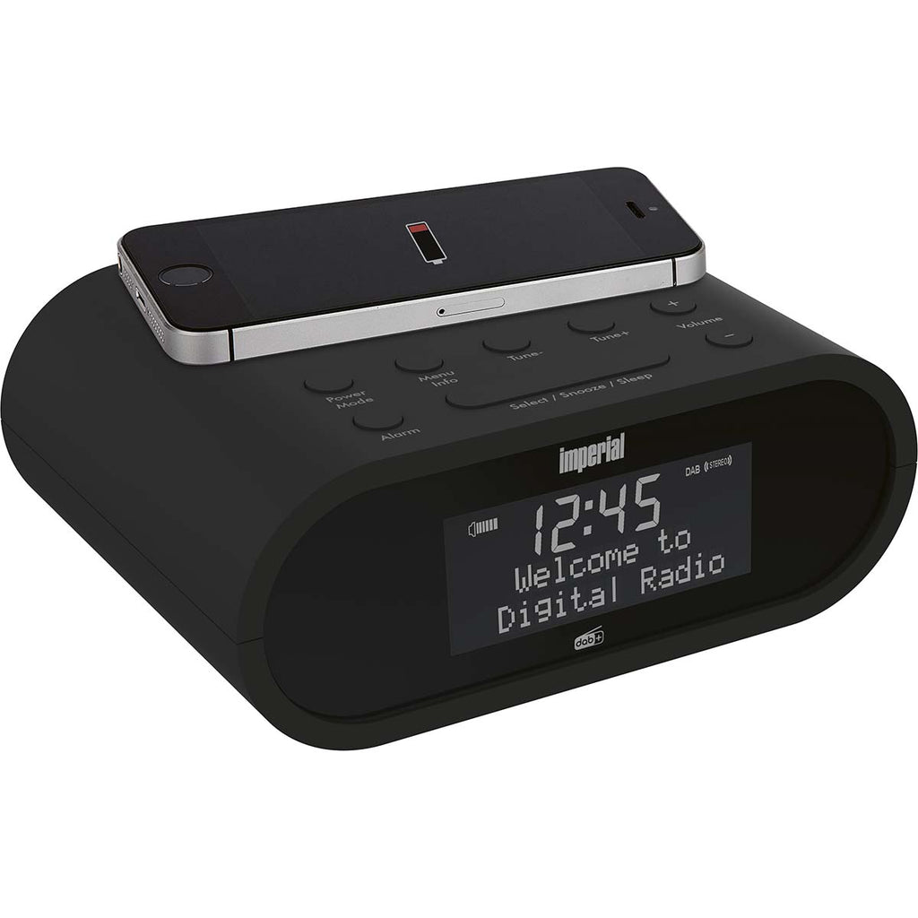 DABMAN d20 DAB+ és FM rádió ébresztőóra Fekete-4