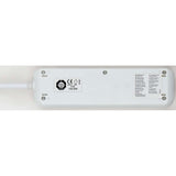 Extension socket Eco-Line 3-Aljzat 5.00 m Fehér - Védőérintkező TYPE F-1