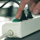 Extension socket Eco-Line 3-Aljzat 5.00 m Fehér - Védőérintkező TYPE F-6