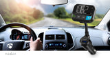 Car Audio FM Transmitter | Hattyúnyak | Kéz nélküli hívás | 2 " | Fekete Fehér Képernyő | Bluetooth® | PD 20 W / QC 3.0 | Gyors töltés | Basszus kiemelés | Google Assistant / Siri | Fekete-7