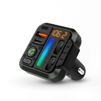 Car Audio FM Transmitter | Rögzített | Kéz nélküli hívás | 1 " | Borostyán Képernyő | Bluetooth® | PD 18 W / PD 24 W | Gyors töltés | Basszus kiemelés | Google Assistant / Siri | Fekete-0
