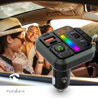 Car Audio FM Transmitter | Rögzített | Kéz nélküli hívás | 1 " | Borostyán Képernyő | Bluetooth® | PD 18 W / PD 24 W | Gyors töltés | Basszus kiemelés | Google Assistant / Siri | Fekete-1