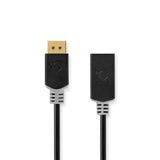 DisplayPort kábel | DisplayPort Dugasz | HDMI™ Csatlakozó | 4K@30Hz | Aranyozott | 0.20 m | Kerek | PVC | Antracit | Doboz-0