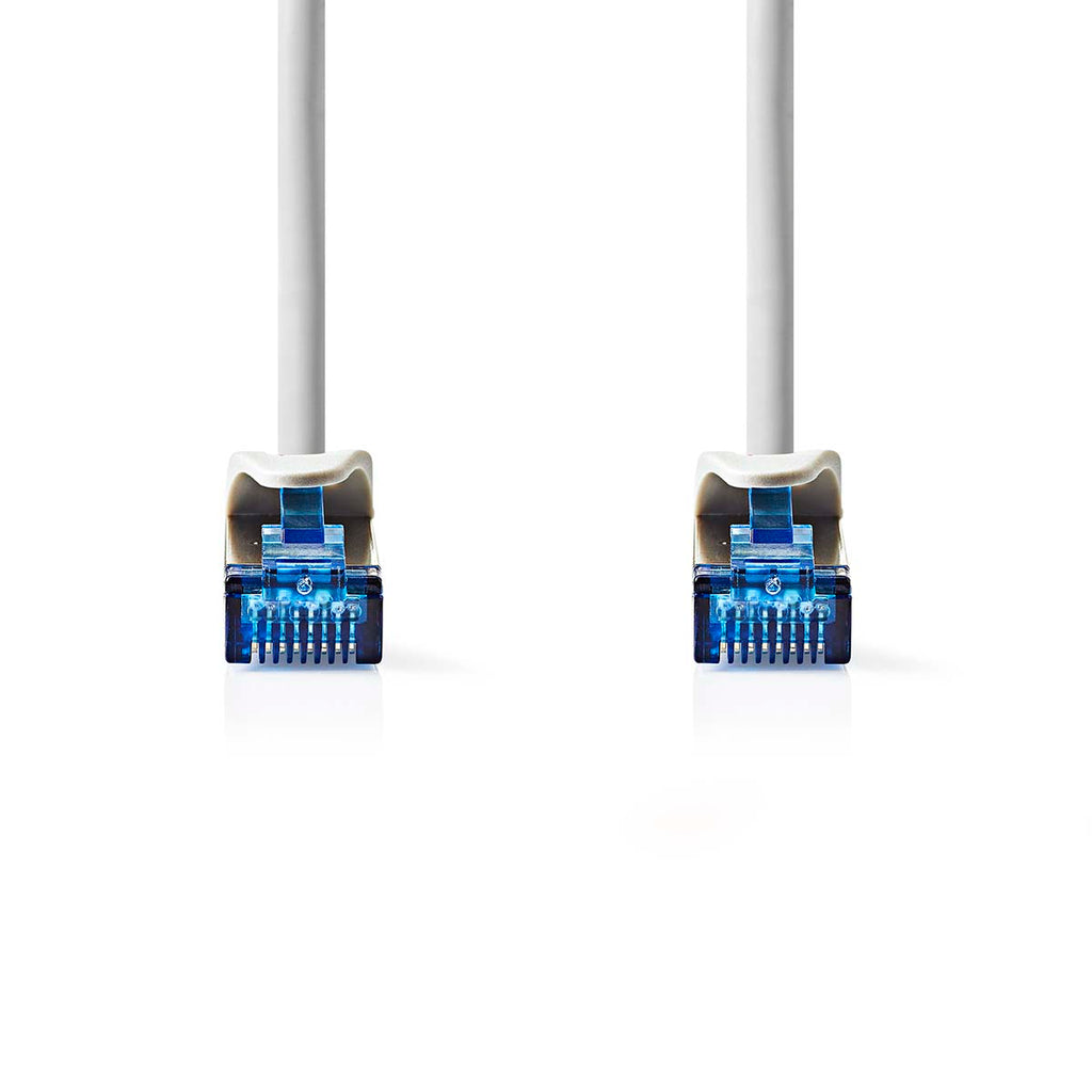 CAT6a hálózati kábel | S/FTP | RJ45 Dugasz | RJ45 Dugasz | 1.00 m | Snagless | Kerek | LSZH | Szürke | Label-1