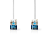 CAT6a hálózati kábel | S/FTP | RJ45 Dugasz | RJ45 Dugasz | 2.00 m | Snagless | Kerek | LSZH | Fehér | Label-1