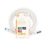 CAT6a hálózati kábel | S/FTP | RJ45 Dugasz | RJ45 Dugasz | 3.00 m | Snagless | Kerek | LSZH | Fehér | Label-2