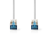 CAT6a hálózati kábel | S/FTP | RJ45 Dugasz | RJ45 Dugasz | 5.00 m | Snagless | Kerek | LSZH | Fehér | Label-1