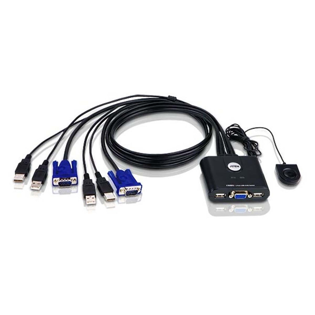 2-Port KVM Switch Fekete-0