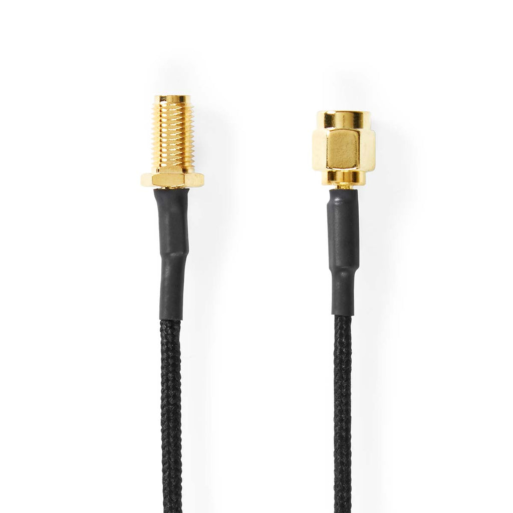 Antenna Kábel | SMA Aljzat | SMA Dugasz | Aranyozott | 50 Ohm | Egyes Árnyékolás | 0.50 m | Kerek | Márkás | Fekete | Label-0