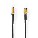 Antenna Kábel | SMA Aljzat | SMA Dugasz | Aranyozott | 50 Ohm | Egyes Árnyékolás | 0.50 m | Kerek | Márkás | Fekete | Label-0