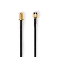 Antenna Kábel | RP SMA Dugasz | RP SMA Aljzat | Aranyozott | 50 Ohm | Egyes Árnyékolás | 1.00 m | Kerek | PVC | Fekete | Label-0