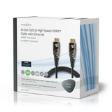 Aktív Optikai High Speed HDMI Cable with Ethernet | HDMI™ Csatlakozó | HDMI™ Csatlakozó | 4K@60Hz | 18 Gbps | 40.0 m | Kerek | PVC | Fekete | Ajándék Dobozban-4