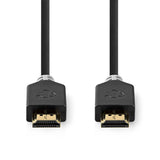 Nagy Sebességű HDMI ™ kábel Ethernet | HDMI™ Csatlakozó | HDMI™ Csatlakozó | 4K@60Hz | ARC | 18 Gbps | 0.50 m | Kerek | PVC | Antracit | Ablakos Doboz-1