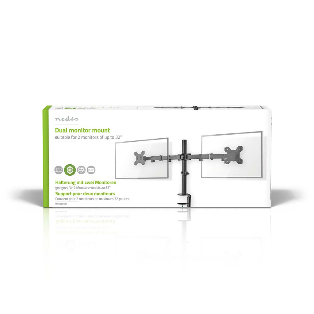Asztali Monitor Tartó | 2 Képernyő(k) | 15 - 32 " | 75x75 / 100x100 | Dönthető Forgatható-4