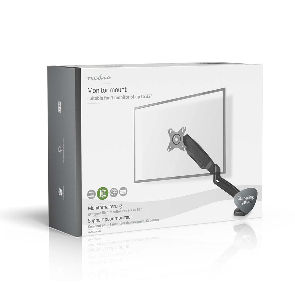 Asztali Monitor Tartó | Gázrugó | 1 Képernyő(k) | 15 - 32 " | 75x75 / 100x100 | Dönthető Forgatható-8