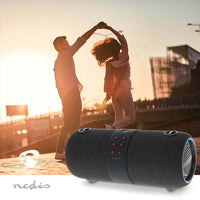 Bluetooth® hangszóró | Maximális akkumulátor lejátszási idő: 6.5 óra | Kézben Tartott Változat | 40 W | Stereo | Beépített mikrofon | IPX6 | Összekapcsolható | Fekete-1