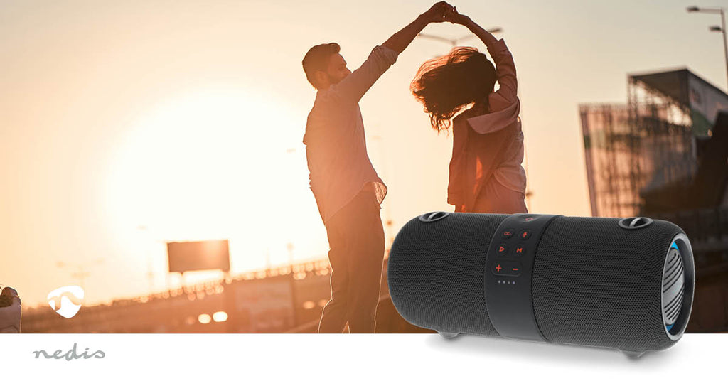 Bluetooth® hangszóró | Maximális akkumulátor lejátszási idő: 6.5 óra | Kézben Tartott Változat | 40 W | Stereo | Beépített mikrofon | IPX6 | Összekapcsolható | Fekete-13