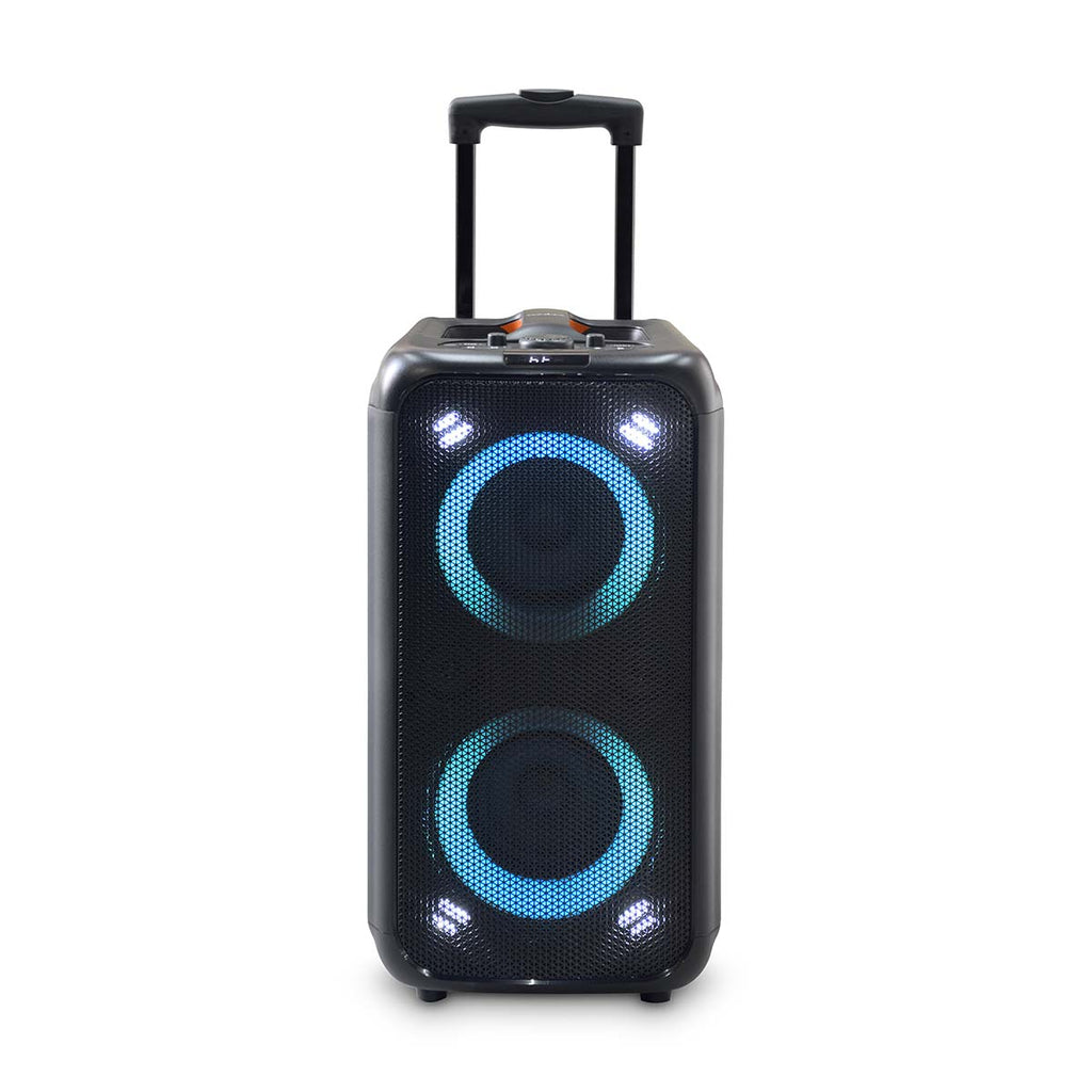 Bluetooth® party hangszóró | Maximális akkumulátor lejátszási idő: 5 óra | 240 W | Hordozó fogantyú | Party fények | Ekvalizer | Fekete / Narancs-2