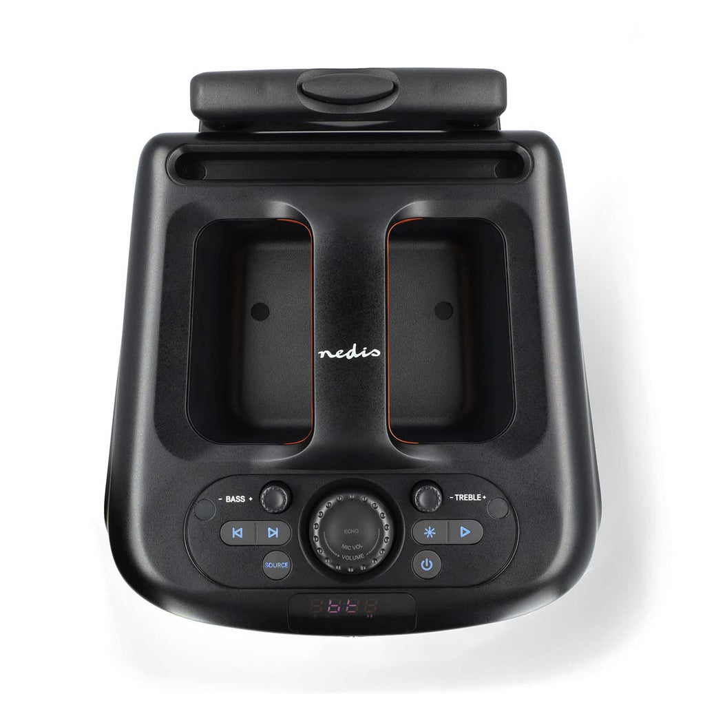 Bluetooth® party hangszóró | Maximális akkumulátor lejátszási idő: 5 óra | 240 W | Hordozó fogantyú | Party fények | Ekvalizer | Fekete / Narancs-6