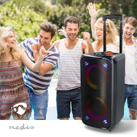 Bluetooth® party hangszóró | Maximális akkumulátor lejátszási idő: 5 óra | 240 W | Hordozó fogantyú | Party fények | Ekvalizer | Fekete / Narancs-1