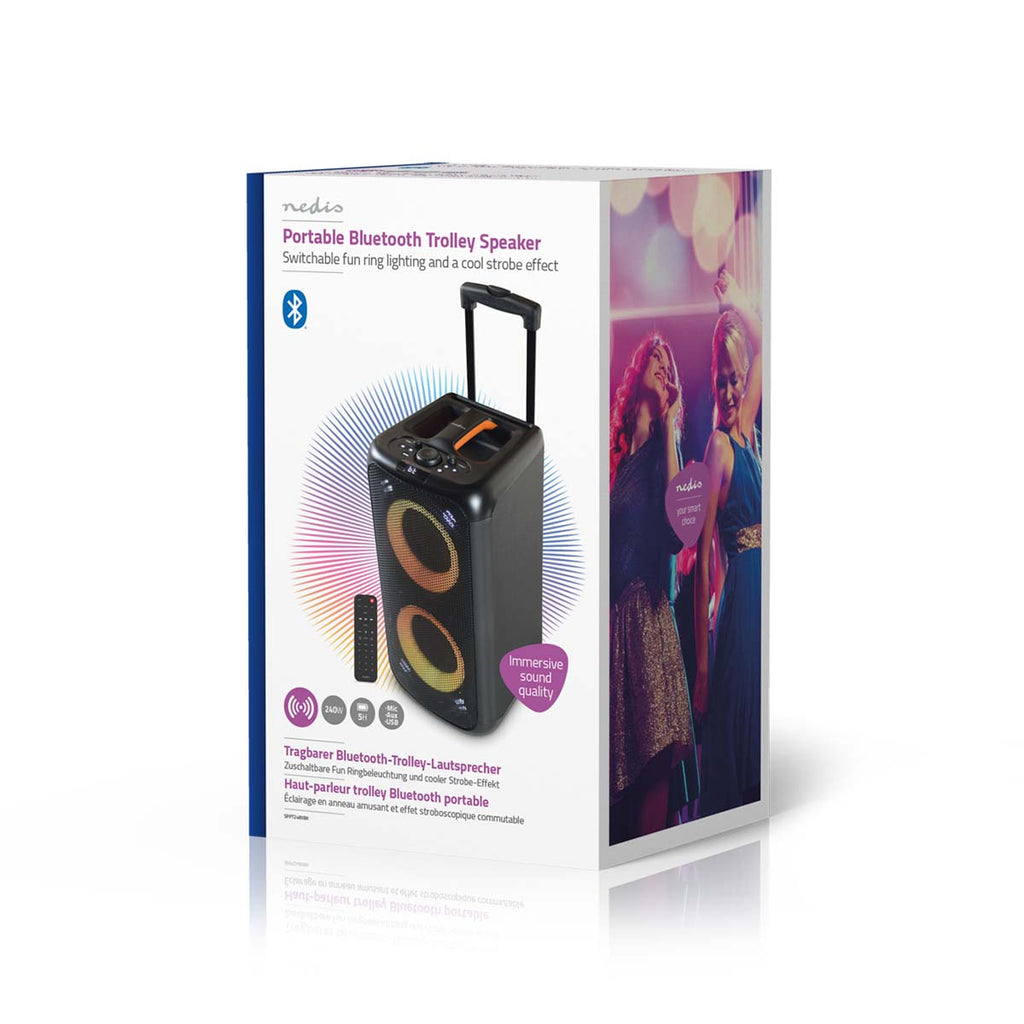 Bluetooth® party hangszóró | Maximális akkumulátor lejátszási idő: 5 óra | 240 W | Hordozó fogantyú | Party fények | Ekvalizer | Fekete / Narancs-12