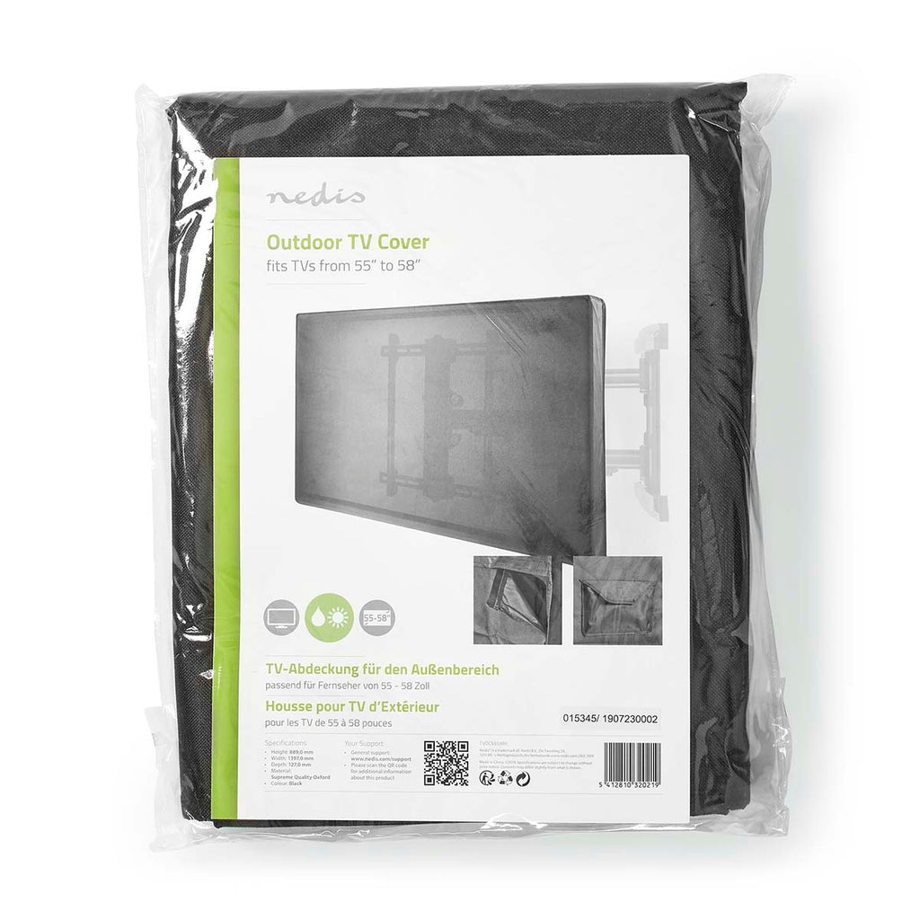 Kültéri TV képernyő Cover | Képernyő méret: 65 - 70 " | Supreme Minőség Oxford | Fekete-10