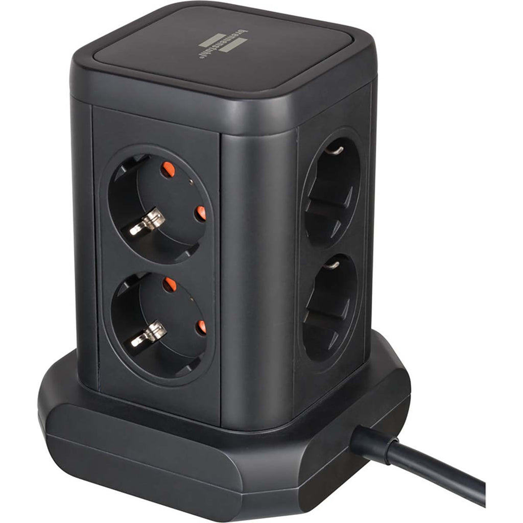 8 utas konnektortorony 45°-os elrendezésben (4x USB, 2 kábellel, kétpólusú kapcsoló)