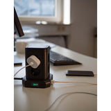 8 utas konnektortorony 45°-os elrendezésben (4x USB, 2 kábellel, kétpólusú kapcsoló)