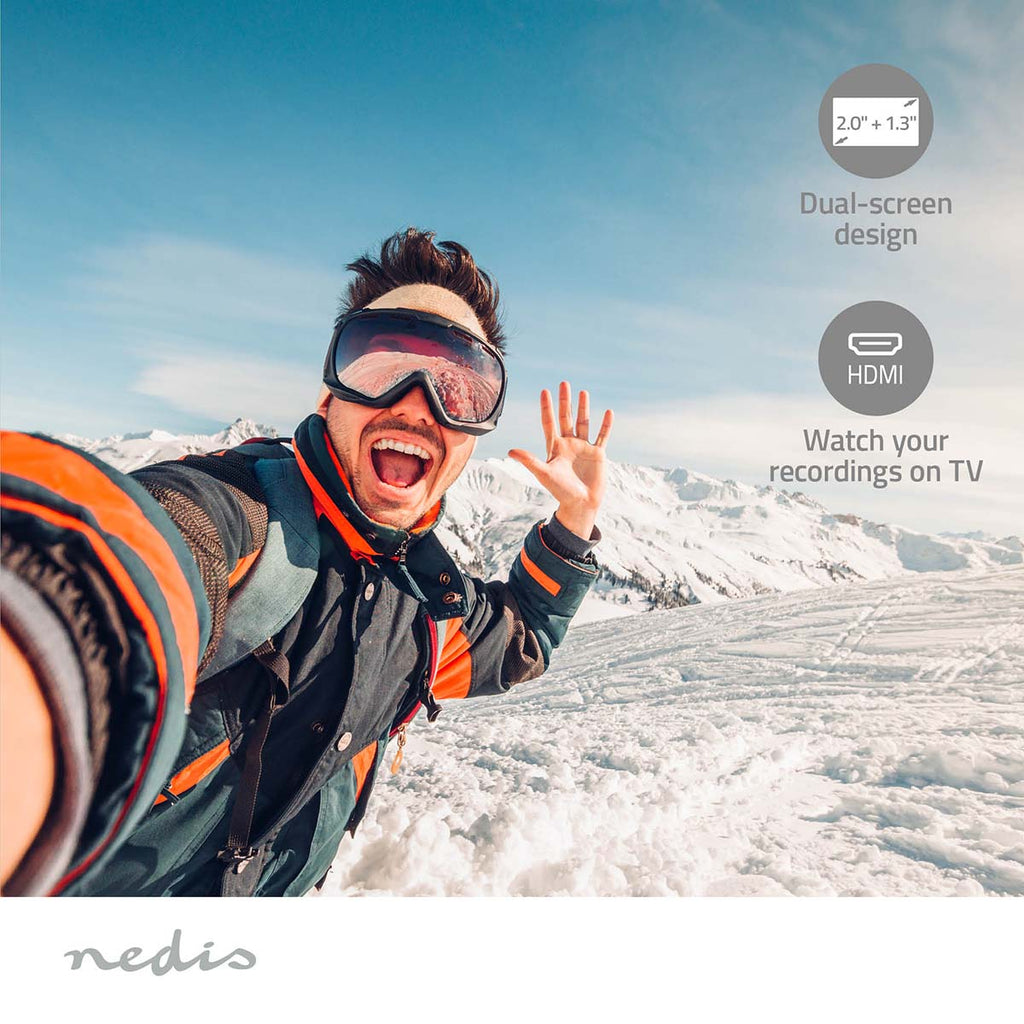 Akciókamera | 4K@30fps | 16 MPixel | Vízálló akár: 30.0 m | 90 min | Wi-Fi | Az alkalmazás elérhető:: Android™ / IOS | Rögzítőt tartalmaz | Fekete-14
