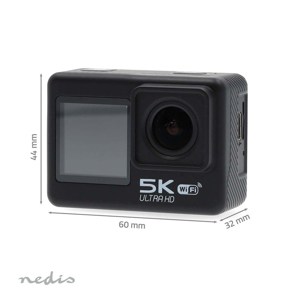 Akciókamera | Kettős Képernyő | 5K@30fps | 16 MPixel | Vízálló akár: 30.00 m | 80 min | Wi-Fi | Az alkalmazás elérhető:: Android™ / IOS | Rögzítőt tartalmaz | Fekete-10