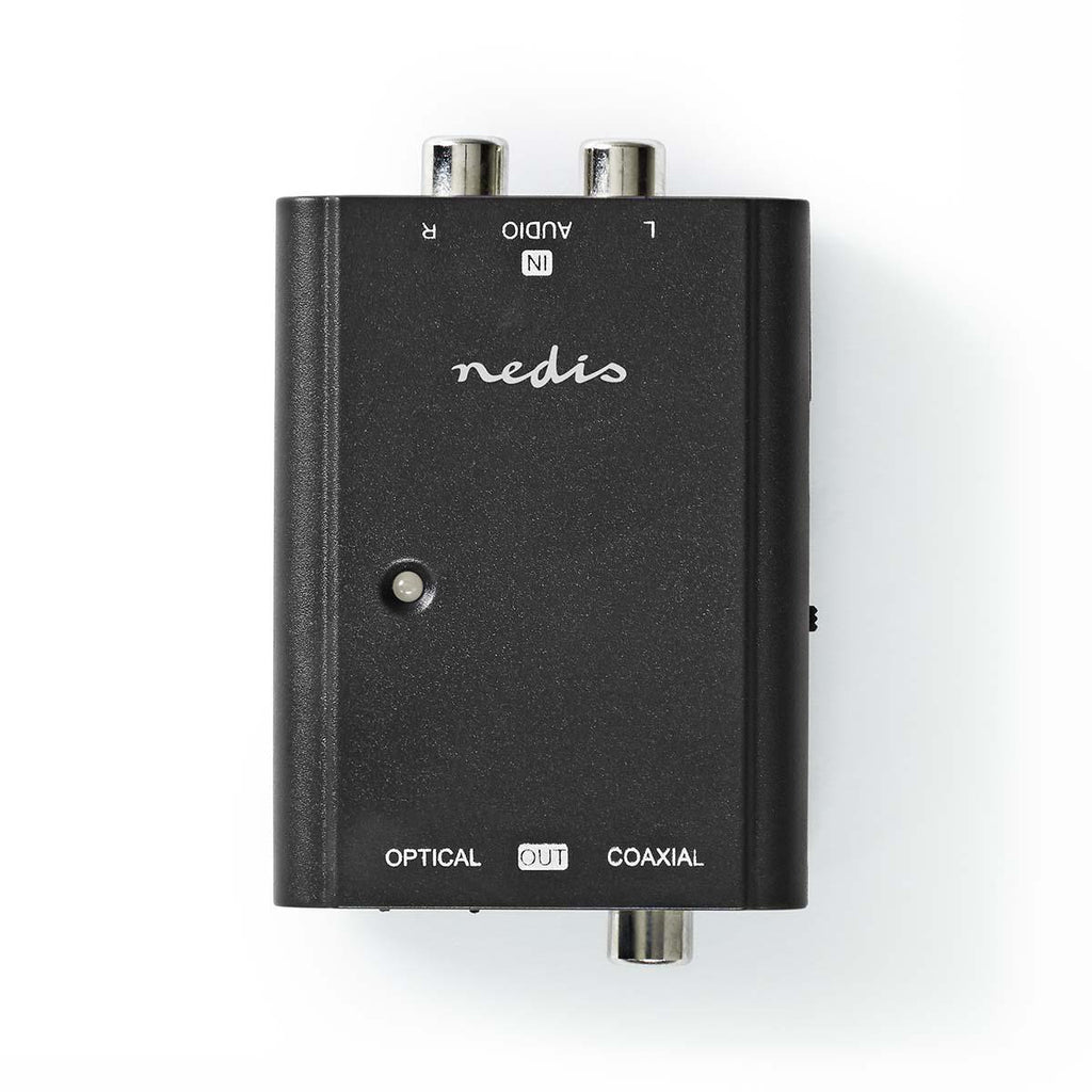 Digital Audio Converter | 1 irányú | Csatlakozó bemenet_ 2x RCA Aljzat | Csatlakozó kimenet_ 1x S/PDIF (RCA) Aljzat / 1x TosLink Aljzat | Kézikönyv | Fekete