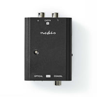 Digital Audio Converter | 1 irányú | Csatlakozó bemenet_ 2x RCA Aljzat | Csatlakozó kimenet_ 1x S/PDIF (RCA) Aljzat / 1x TosLink Aljzat | Kézikönyv | Fekete