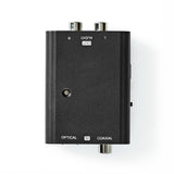 Digital Audio Converter | 2 irányú | Csatlakozó bemenet_ 1x S/PDIF (RCA) Aljzat / 1x TosLink Aljzat | Csatlakozó kimenet_ 2x RCA Aljzat | Kézikönyv | Fekete