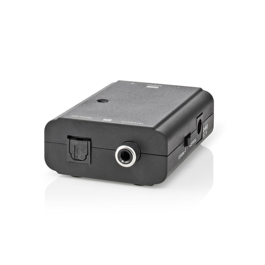 Digital Audio Converter | 2 irányú | Csatlakozó bemenet_ 1x S/PDIF (RCA) Aljzat / 1x TosLink Aljzat | Csatlakozó kimenet_ 2x RCA Aljzat | Kézikönyv | Fekete