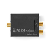 Digital Audio Converter | 1 irányú | Csatlakozó bemenet_ 1x Digital RCA / 1x TosLink | Csatlakozó kimenet_ 1x (2x RCA) / 1x 3.5mm | Automatikus | Integrált erősítő | Fekete