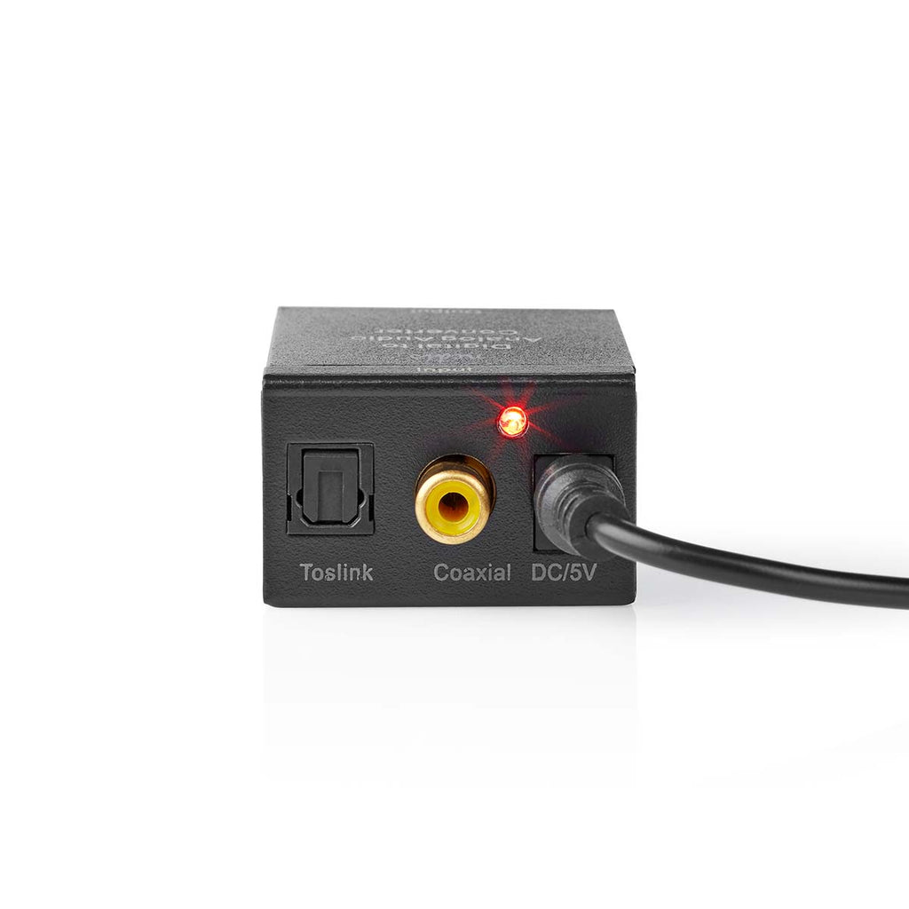 Digital Audio Converter | 1 irányú | Csatlakozó bemenet_ 1x Digital RCA / 1x TosLink | Csatlakozó kimenet_ 1x (2x RCA) / 1x 3.5mm | Automatikus | Integrált erősítő | Fekete