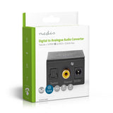 Digital Audio Converter | 1 irányú | Csatlakozó bemenet_ 1x Digital RCA / 1x TosLink | Csatlakozó kimenet_ 1x (2x RCA) / 1x 3.5mm | Automatikus | Integrált erősítő | Fekete
