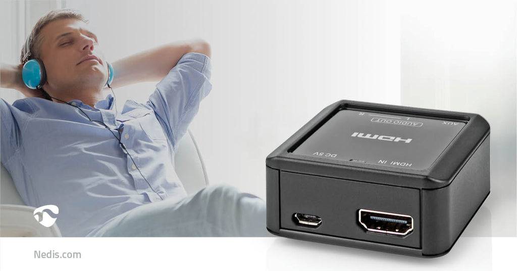 Digital Audio Converter | 1 irányú | Csatlakozó bemenet_ HDMI™ Bemenet | Csatlakozó kimenet_ 2x (2x RCA Aljzat) / 3.5 mm | eARC | Automatikus | Antracit