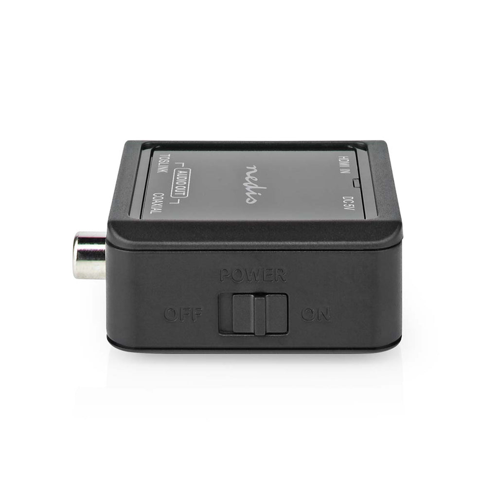 Digital Audio Converter | 1 irányú | Csatlakozó bemenet_ DC táp / HDMI™ Bemenet | Csatlakozó kimenet_ 1x Coax Audió / 1x TosLink Aljzat | eARC | Automatikus | Antracit