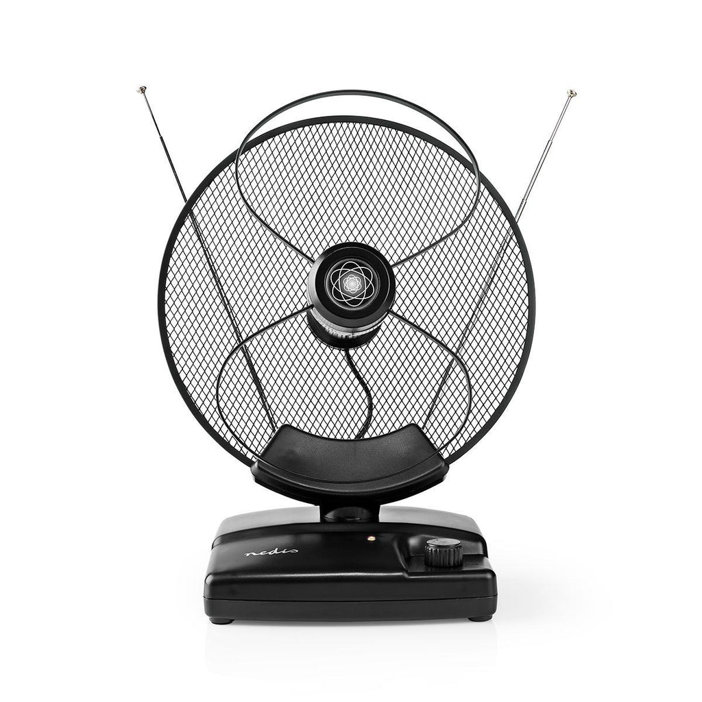 Beltéri Antenna | Aktív | FM / UHF / VHF | Vételi tartomány: 0-25 km | LTE700 | Nyereség: 36 dB | Teljesítmény szabályzás | ABS | Fekete