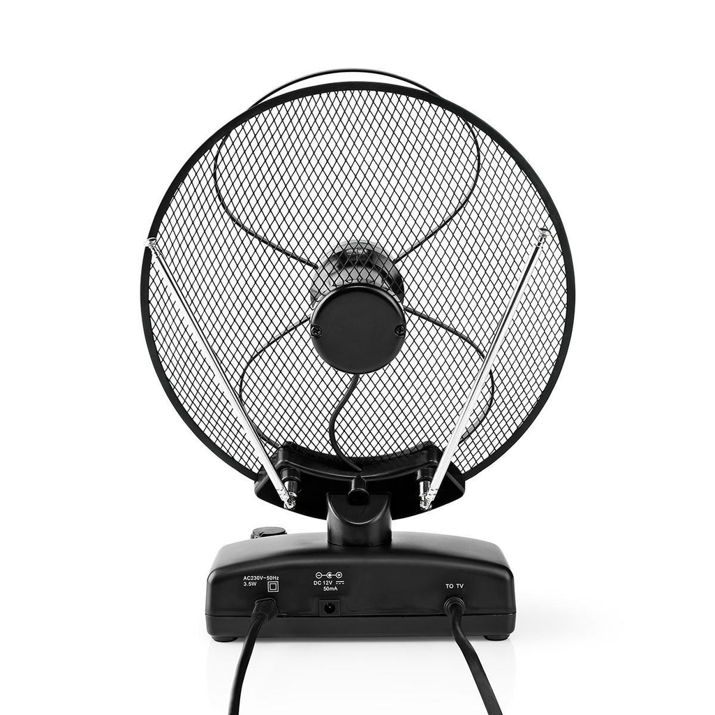 Beltéri Antenna | Aktív | FM / UHF / VHF | Vételi tartomány: 0-25 km | LTE700 | Nyereség: 36 dB | Teljesítmény szabályzás | ABS | Fekete