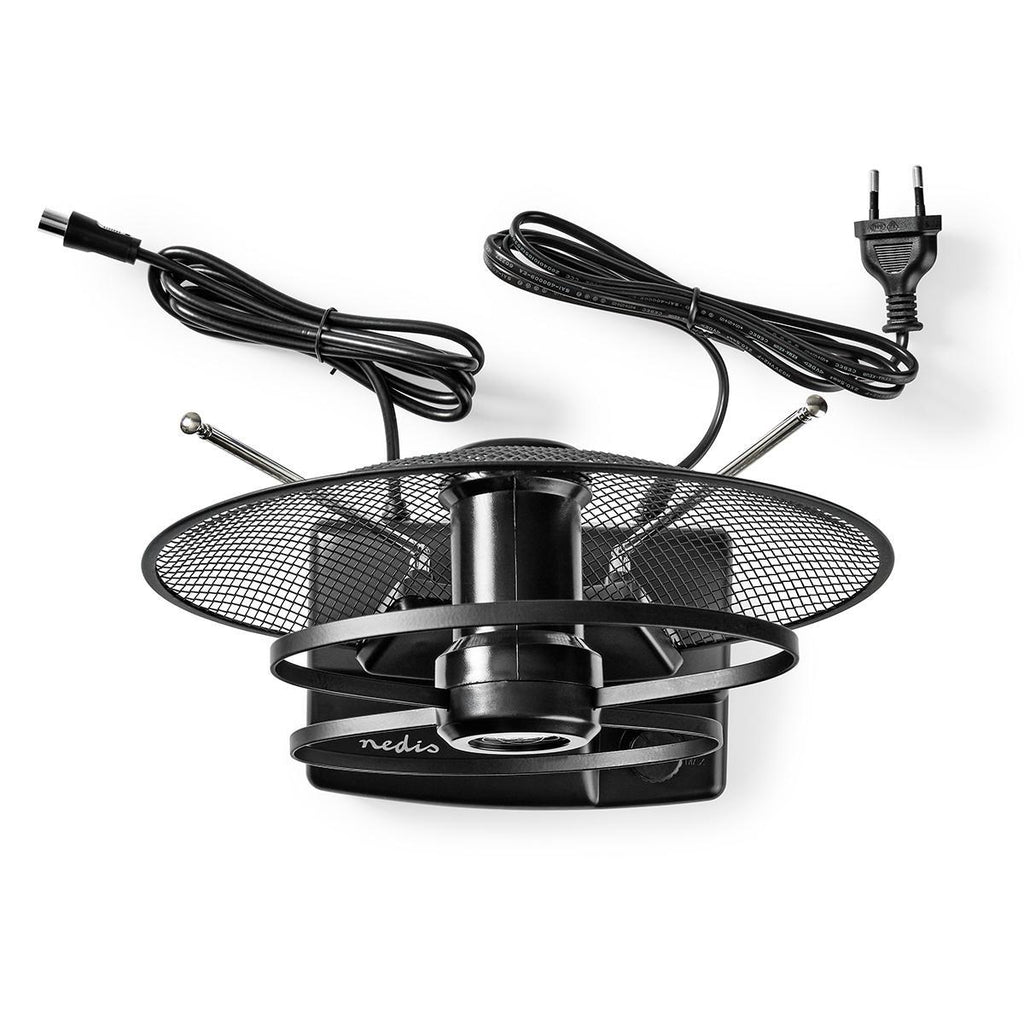 Beltéri Antenna | Aktív | FM / UHF / VHF | Vételi tartomány: 0-25 km | LTE700 | Nyereség: 36 dB | Teljesítmény szabályzás | ABS | Fekete