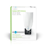 Kültéri HDTV Antenna | 0-50 km | 40 dB Erősítés | FM/VHF/UHF | Fehér