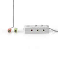 audio switch | Csatlakozó bemenet_ 2x 3.5 mm Dugasz | Csatlakozó kimenet_ 3x 3,5 mm Aljzat + 2,5 mm Aljzat | Funkcióvezérlés: Kézikönyv | Gombok száma: 3