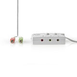 audio switch | Csatlakozó bemenet_ 2x 3.5 mm Dugasz | Csatlakozó kimenet_ 3x 3,5 mm Aljzat + 2,5 mm Aljzat | Funkcióvezérlés: Kézikönyv | Gombok száma: 3