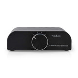 Analóg Audio Kapcsoló | 4-Port port(s) | Csatlakozó bemenet_ 1x 3.5 mm Audió Bemenet / 3x (2x RCA Aljzat) | Csatlakozó kimenet_ 1x (2x RCA Aljzat) | Kézikönyv | Fém | Antracit-2