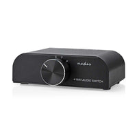 Analóg Audio Kapcsoló | 4-Port port(s) | Csatlakozó bemenet_ 1x 3.5 mm Audió Bemenet / 3x (2x RCA Aljzat) | Csatlakozó kimenet_ 1x (2x RCA Aljzat) | Kézikönyv | Fém | Antracit-0