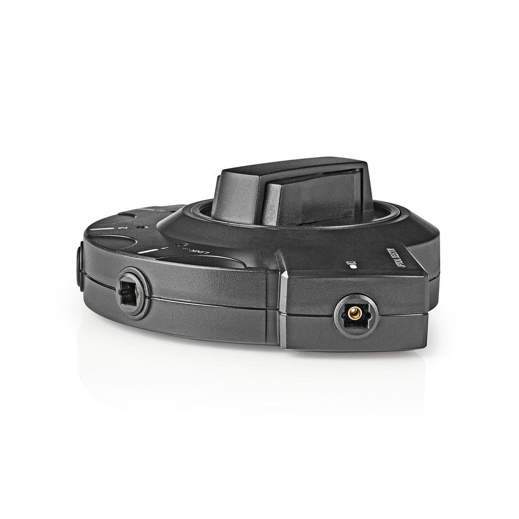 Digitális audiokapcsoló | 3 db TosLink-aljzat - TosLink-aljzat | Fekete