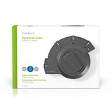 Digitális audiokapcsoló | 3 db TosLink-aljzat - TosLink-aljzat | Fekete