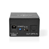 Digital Audio Switch | 2 irányú | Csatlakozó bemenet_ DC táp / 2x TosLink | Csatlakozó kimenet_ TosLink Aljzat | Kapcsoló (Switch) / Kézikönyv | Fém | Fekete